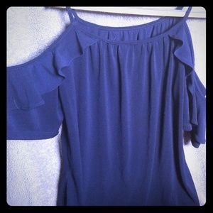 Navy blue cold shoulder